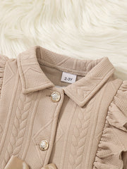 Baby Girls Bow Dress Coat - Stay Warm & Stylish this Winter