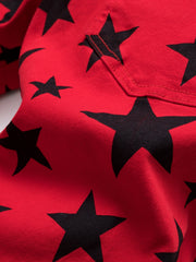 Y2K Style Star Pattern Slim Fit Jeans Men's Casual Stretch Denim Pants