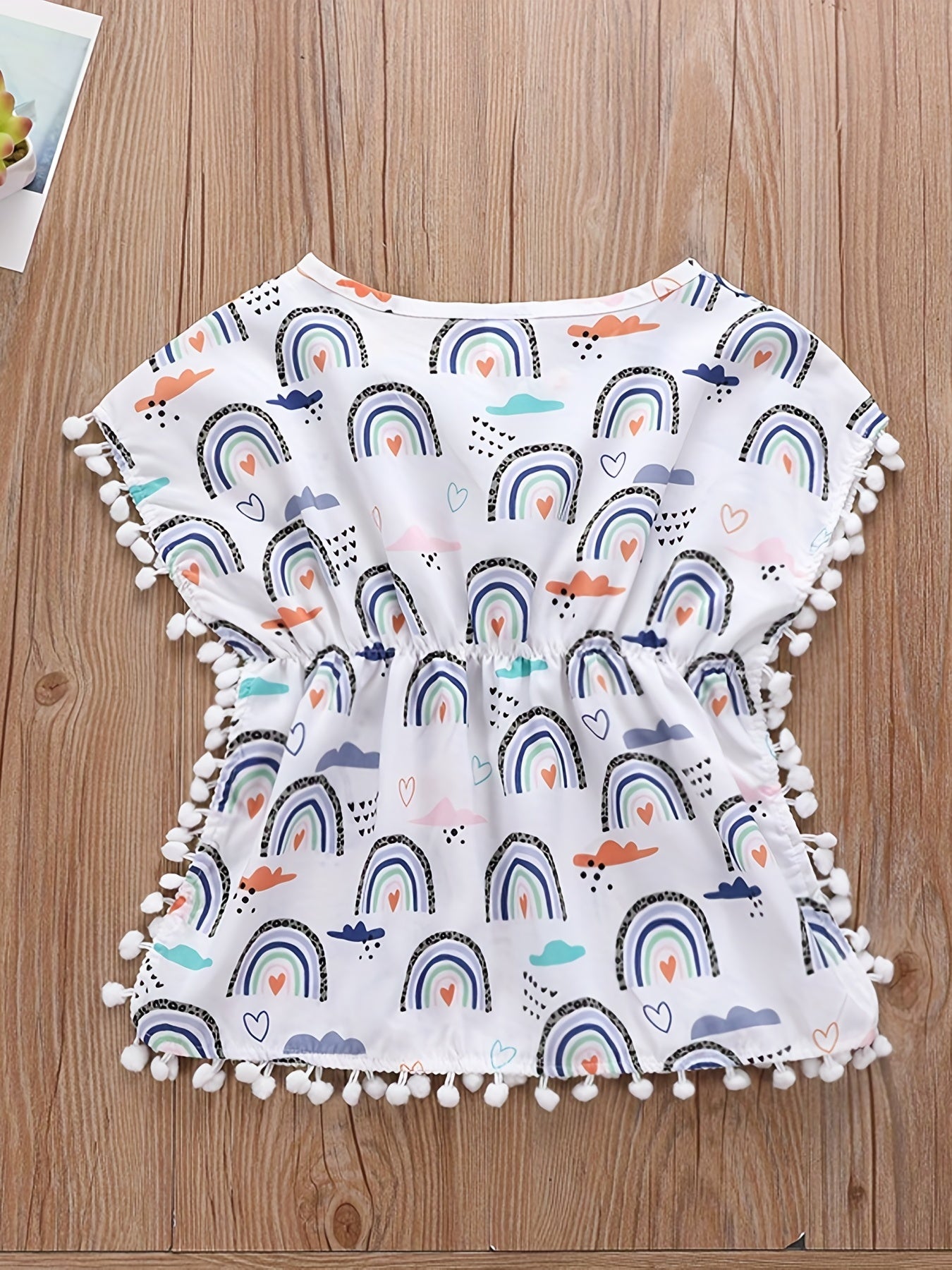 Baby Girls Cartoon Graphic Sleeveless Cover Up Dress