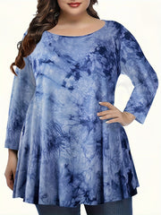 Tie Dye Long Sleeve Tunic Top