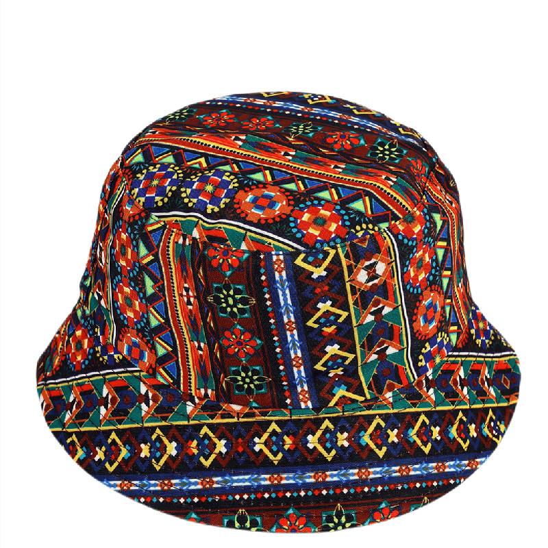 Boho Floral Bucket Hat Lightweight Casual Travel Fisherman Cap