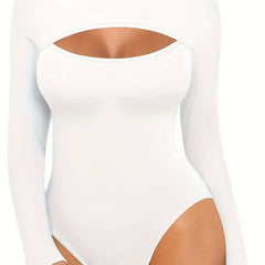 Long Sleeve Shaping Bodysuit Tummy Control Butt Lifting