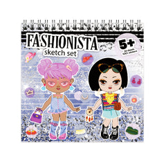 DIY Beauty Art Coloring Book for Kids with Makeup Stickers