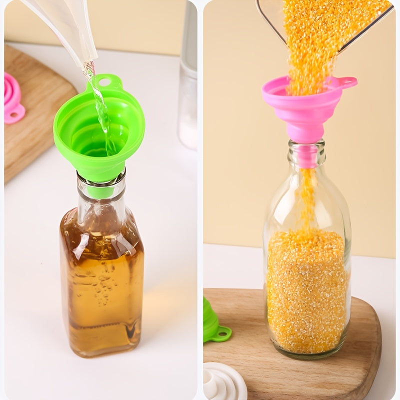 1pc Foldable Funnel Collapsible Kitchen Funnel Wide Mouth Bottle Funnel