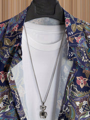 Paisley Print Men s Casual Short Sleeve Hawaiian Shirt