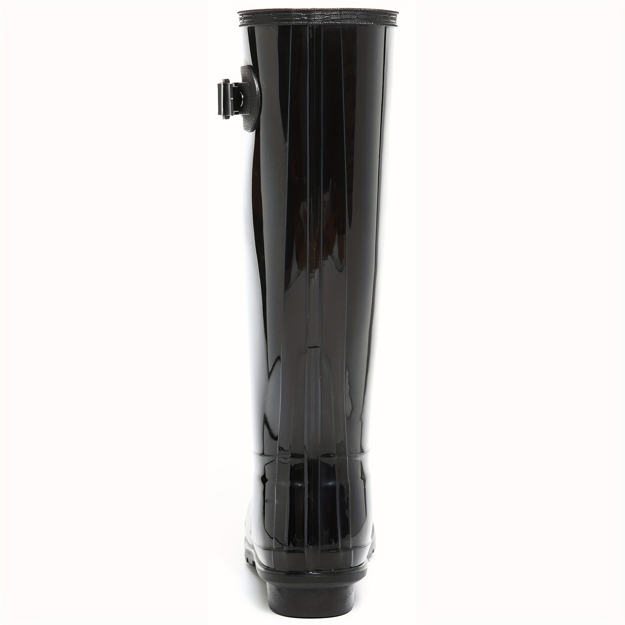 Reflective Waterproof PVC Round Toe Flat Rain Boots Lightweight Comfortable