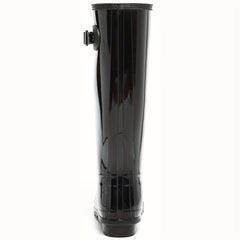 Reflective Waterproof PVC Round Toe Flat Rain Boots Lightweight Comfortable