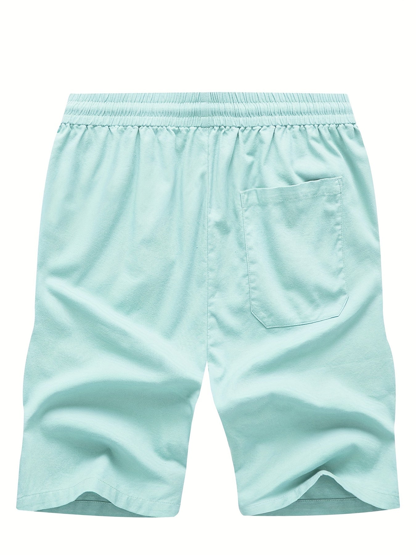 Men s Cotton & Linen Blend Drawstring Shorts