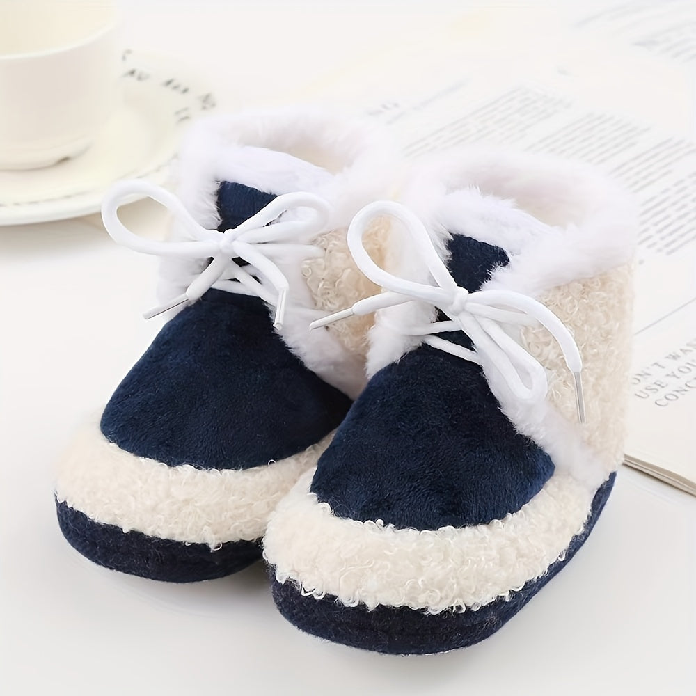 JIAGEYA Baby Girls' Soft Warm Plus Fleece Boots