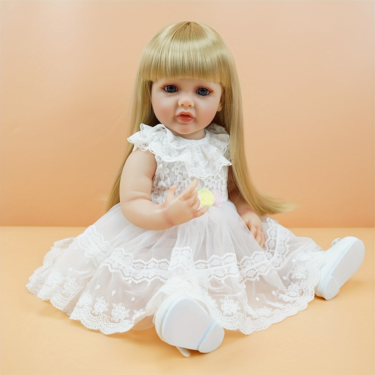 55 Doll Vinyl Princess Wedding Gown Blonde Hair Ideal Christmas Halloween