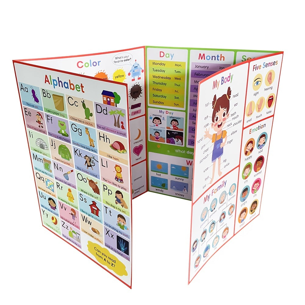 Interactive Learning Chart 8 Sided A4 Size Flashcards