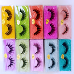 100 Pairs 3D Mink Lashes in Glitter Box