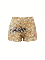 Letter Print Skinny Shorts Casual Shorts For Spring & Summer
