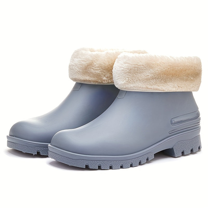 Women's Winter Warm Short Boots Waterproof Shoes Comfortable Rain Boots