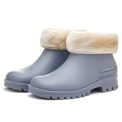 Women's Winter Warm Short Boots Waterproof Shoes Comfortable Rain Boots