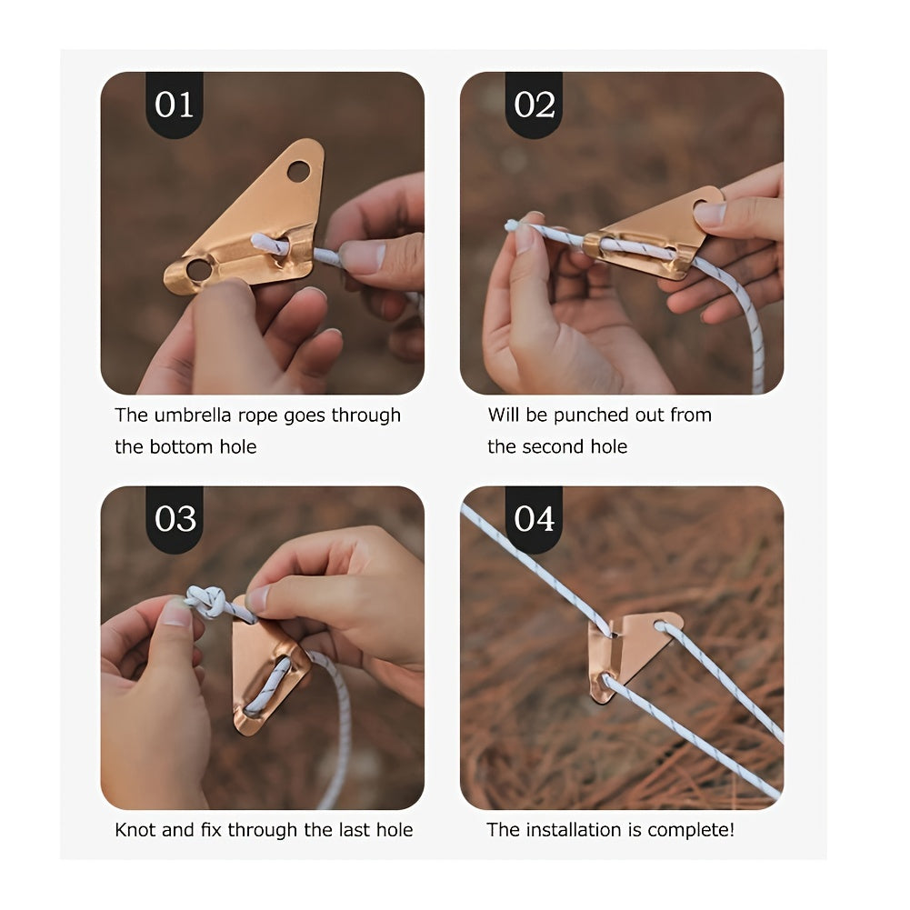 10pcs Tent Rope Buckles Aluminum Alloy Camping Wind Rope Stopper