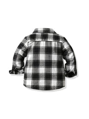Boys Plaid Flannel Button-Up Shirt