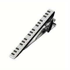 Titanium Steel Music Notes Guitar Tie Clip