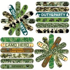 12pcs Army Memorial Slap Bracelets for Kids Boys & Girls