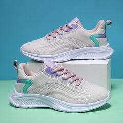 Women's Lightweight Mesh Running Shoes Breathable Lace Up Sneakers
