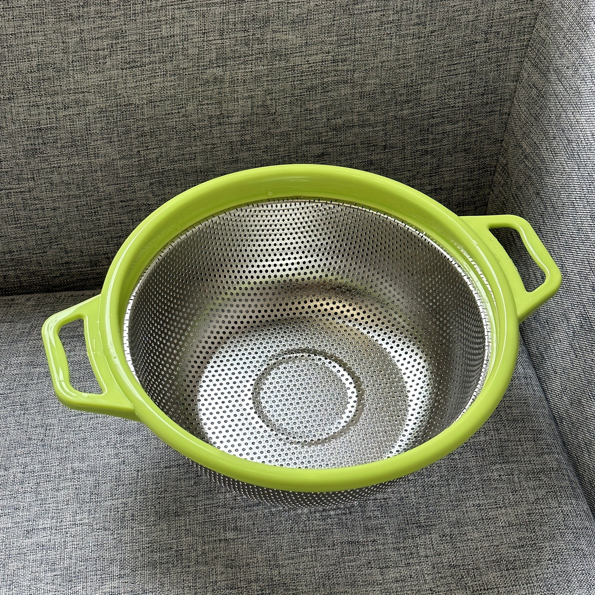 1pc Stainless Steel Kitchen Washing Basin Round Fruit Vegetable Filter Basin