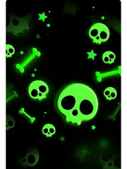 Men's Skull Pattern Short Sleeve Shirt for Outdoor Halloween Costume