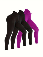 Ribbed Cross Waist Yoga Pants High Stretch Fitness Leggings