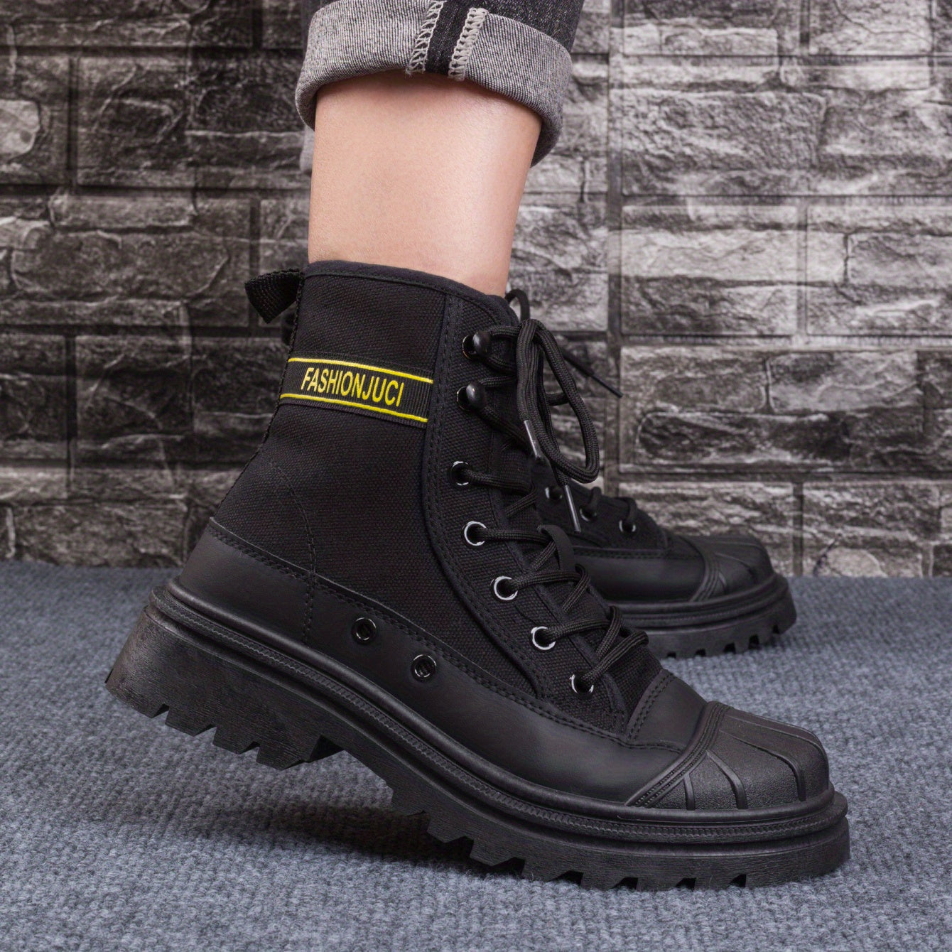 Women's Lace Up Chunky Heel Outdoor Boots