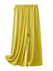 High Rise Wide Leg Trousers with Side Tie