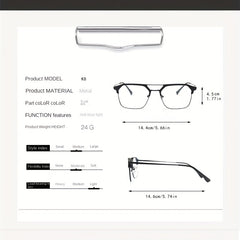 Anti Light Men's Business Eyeglasses for Computer Games