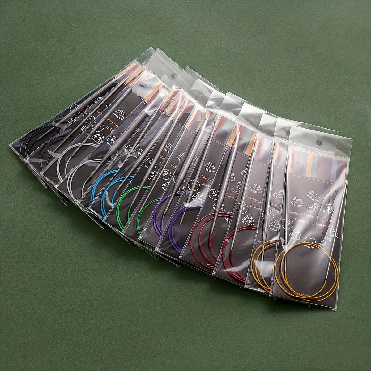 Circular Knitting Needle Set 16 Inches Stainless Steel Sweater Loop Stick