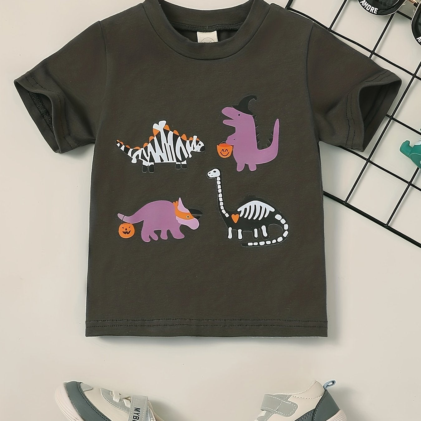 Baby Girl Halloween Pumpkin Cartoon Graphic Cotton T Shirt Kids Comfy Tee