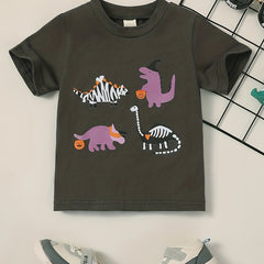 Baby Girl Halloween Pumpkin Cartoon Graphic Cotton T Shirt Kids Comfy Tee
