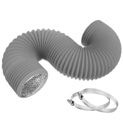 4 Inch Dryer Vent Hose Flexible Insulated Air Ducting Vent Hose 8ft w/ Clamps