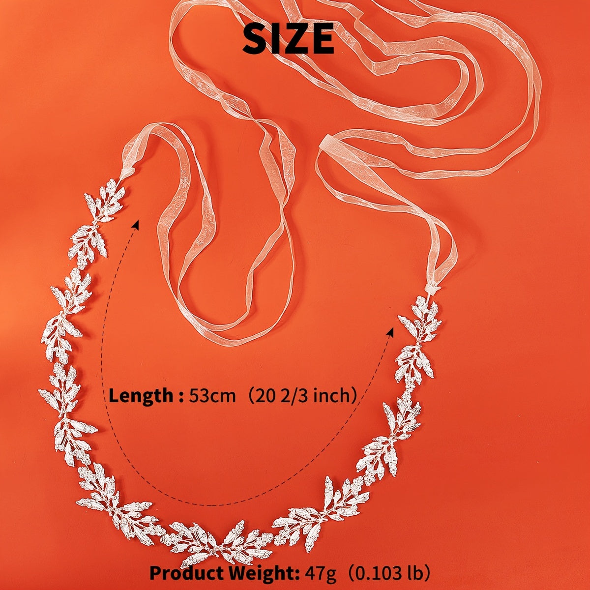 Metal Leaf Belt Bridal Belt Wedding Dress Waist Chain Sash Handcrafted