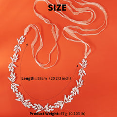 Metal Leaf Belt Bridal Belt Wedding Dress Waist Chain Sash Handcrafted