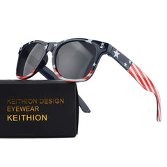 2 Pcs National Flag Frame Classic Rectangle Unisex Sunglasses