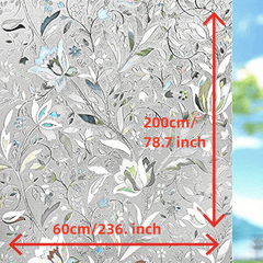 Stained Glass Window Privacy Film - Non Adhesive Decorative Film