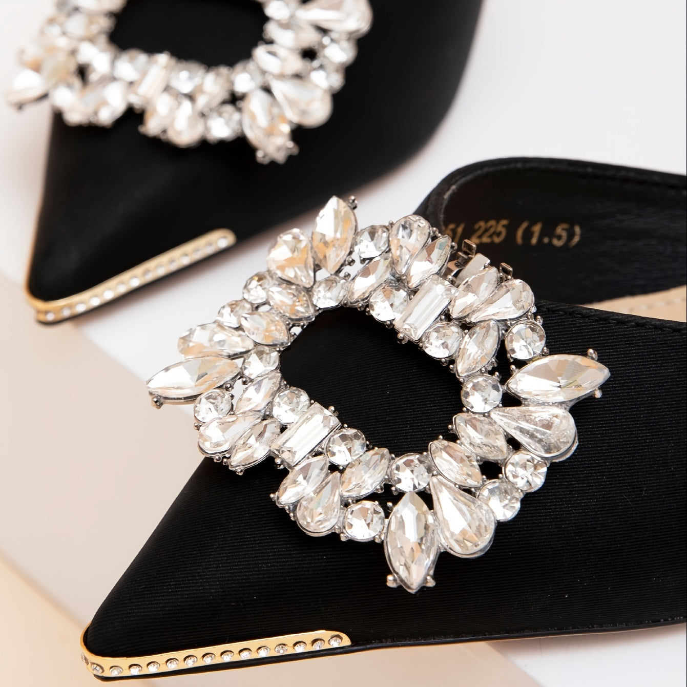 Square Rhinestones Shoe Buckles - Wedding High Heel Decoration