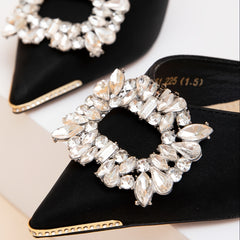 Square Rhinestones Shoe Buckles - Wedding High Heel Decoration