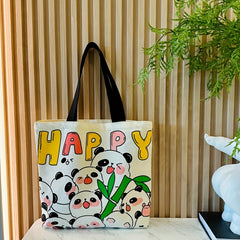 Panda Canvas Bag Tote Bag Casual Shoulder Bag