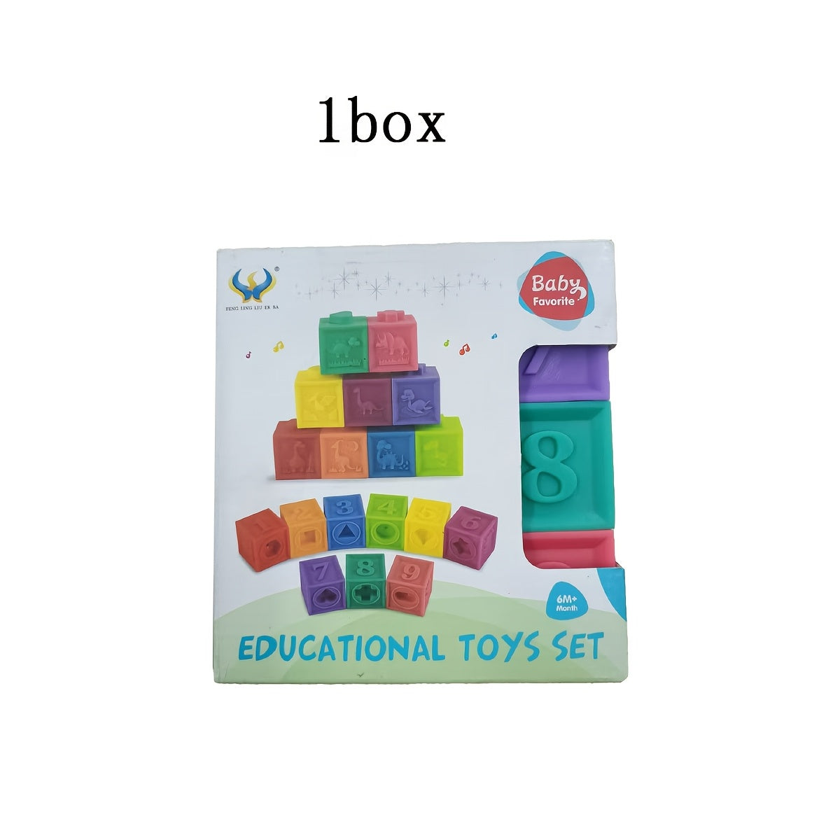 Soft Building Blocks Baby Toys Educational Squeeze Play with Numbers Animals