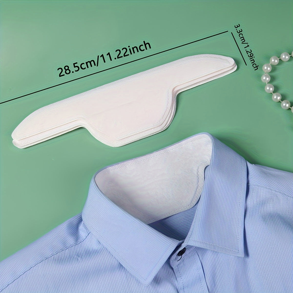 10pcs Ultra Thin Underarm Sweat Patches - Sweat Absorbing Collar Patch