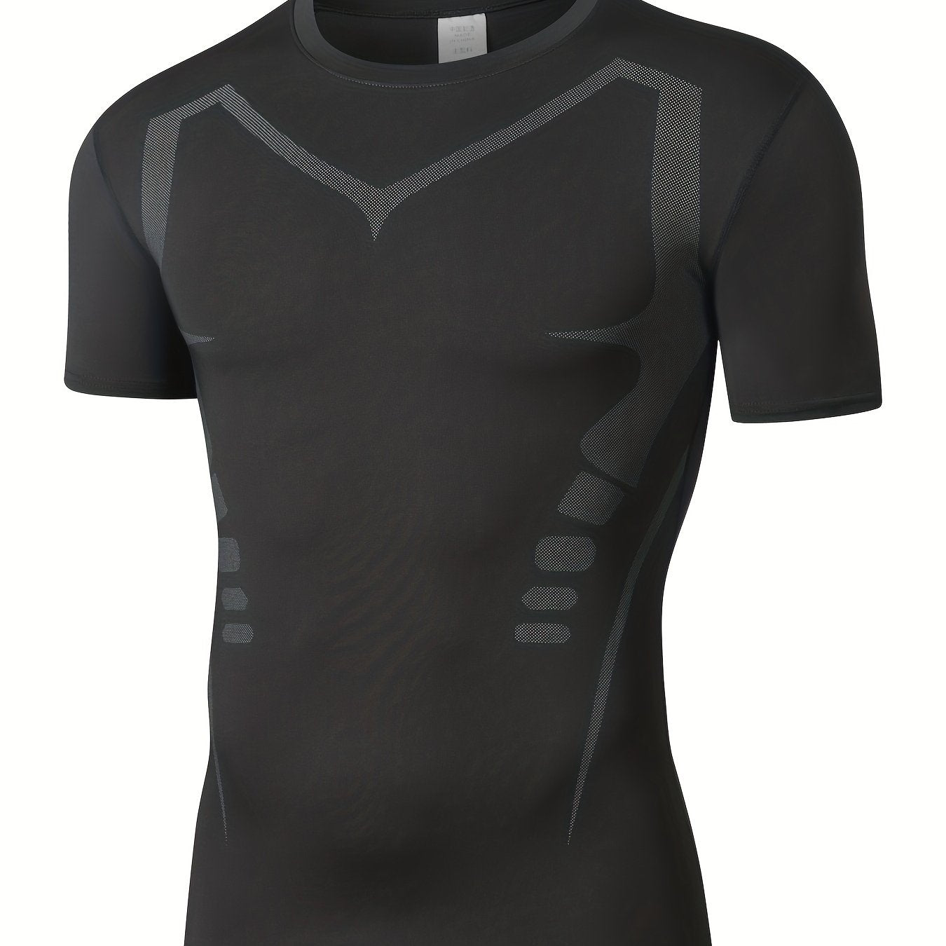 Men's Short Sleeve T shirt Active High Stretch Compression Base Layer Top