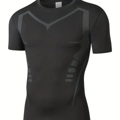 Men's Short Sleeve T shirt Active High Stretch Compression Base Layer Top