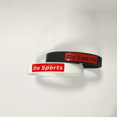 2pcs Silicone Sports Bracelet Comfortable Wristband for Fitness & Sports