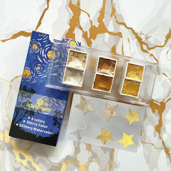 Dededepraise Metallic Watercolor Set Starry Watercolor In Portable Box