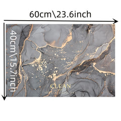 Marble Pattern Bath Rug Non Slip Quick Dry Bath Mat