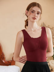 Lace Thermal Underwear Sleeveless Top Soft & Comfortable Women's Lingerie