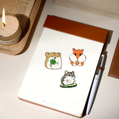 50pcs Cartoon Hamster Animal Stickers Waterproof for Laptop Car Refrigerator